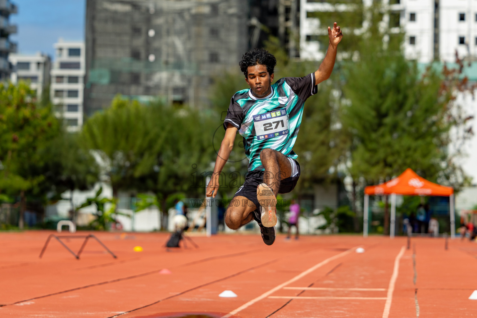 Day 2 of MWSC Interschool Athletics Championships 2024 held in Hulhumale Running Track, Hulhumale, Maldives on Sunday, 10th November 2024. 
Photos by:  Hassan Simah / Images.mv