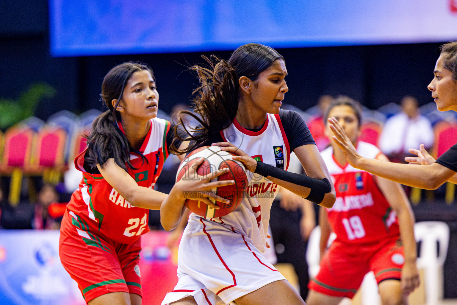 Maldives vs Bangladesh in Day 4 of Under 16 Woman's Asian Cup SABA Qualifiers 2025 was held in Social Center, Male', Maldives on Sunday, 15th June 2025. Photos: Nausham Waheed / images.mv
