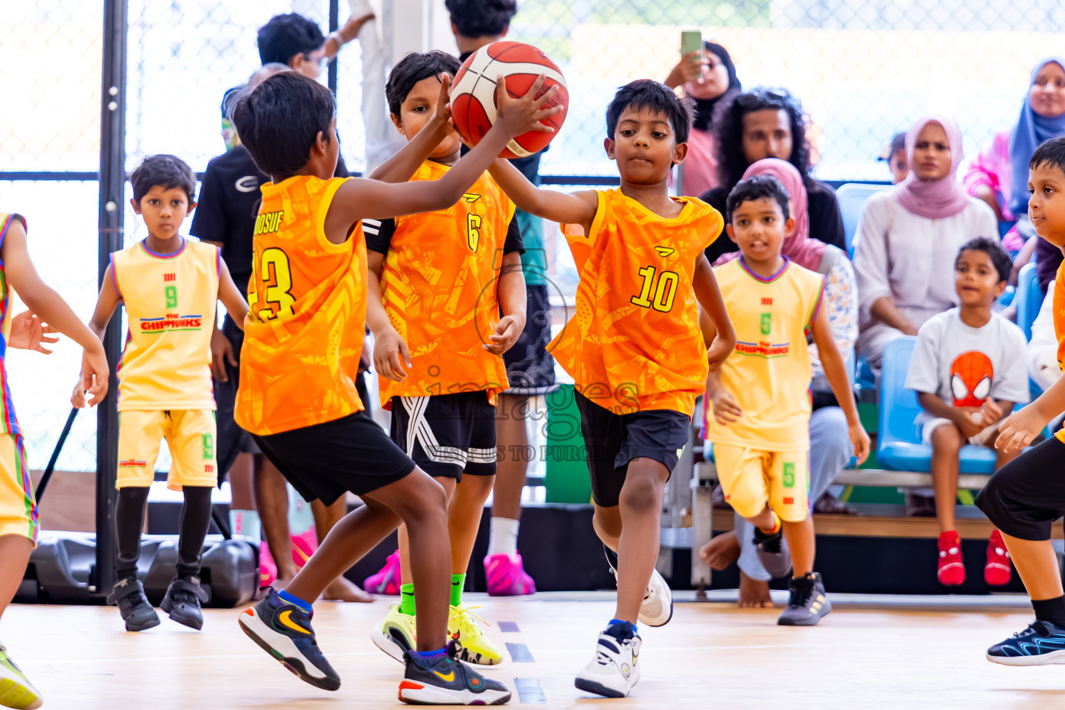 Day 3 of Milo 5 x 5 Junior Challenge 2025 - Basketball tournament held in Basketball Training Center, Male', Maldives on Saturday, 11th October 2025. Photos by: Nausham Waheed, Hassan Simah / Images.mv