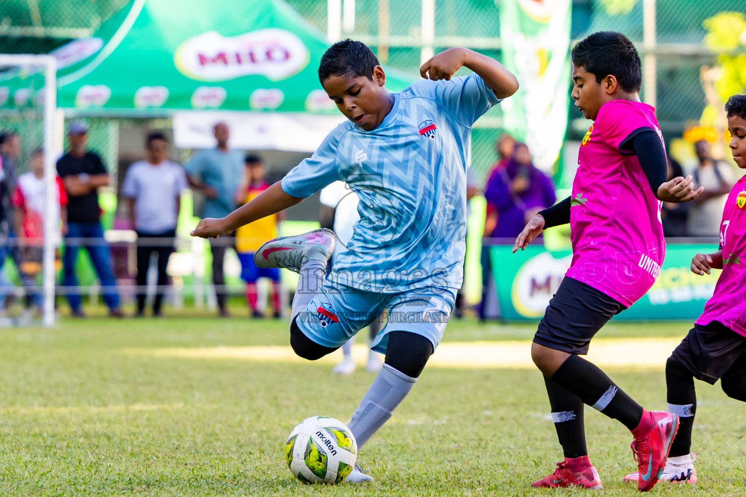 Day 2 of MILO Academy Championship 2025 (U-12) was held at Henveiru Stadium in Male', Maldives on Friday, 2nd May 2025. Photos: Nausham Waheed  / images.mv