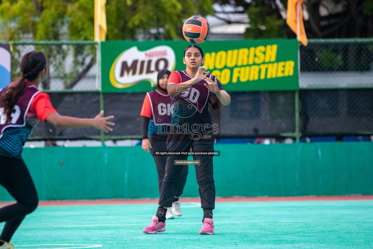 Day 6 of 20th Milo National Netball Tournament 2023, held in Synthetic Netball Court, Male', Maldives on 4th June 2023 Photos: Nausham Waheed/ Images.mv