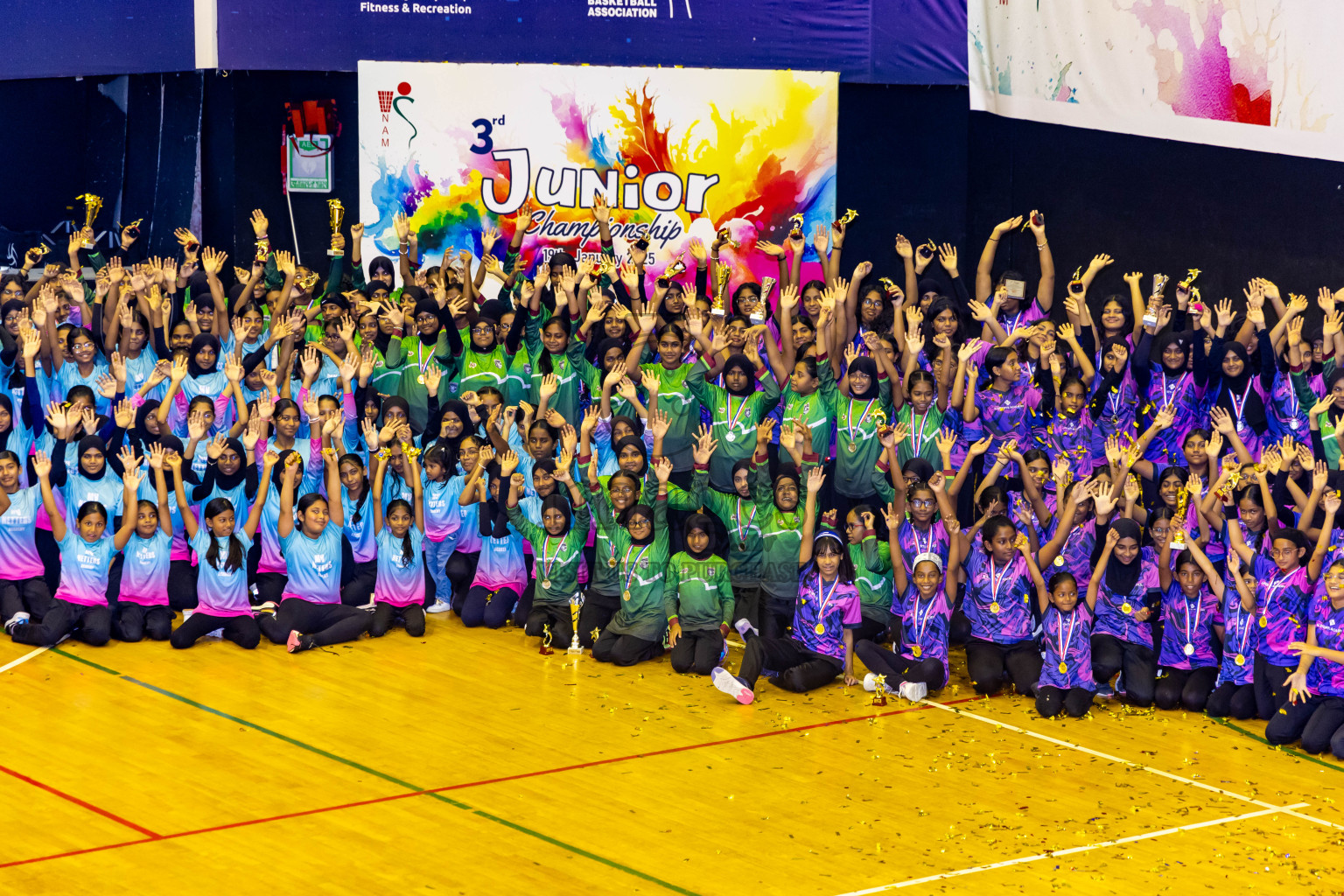 Closing ceremony of 3rd Netball Junior Championship, held at Social Center on Saturday, 25th January 2025 . Photos: Nausham Waheed / images.mv