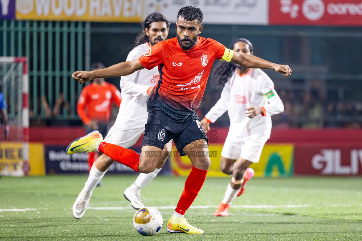 L Gan vs L Isdhoo in Laamu Atoll Finals Day 26 of Golden Futsal Challenge 2025 was held on Thursday , 30th January 2025, in Hulhumale', Maldives. Photos: Ismail Thoriq / images.mv