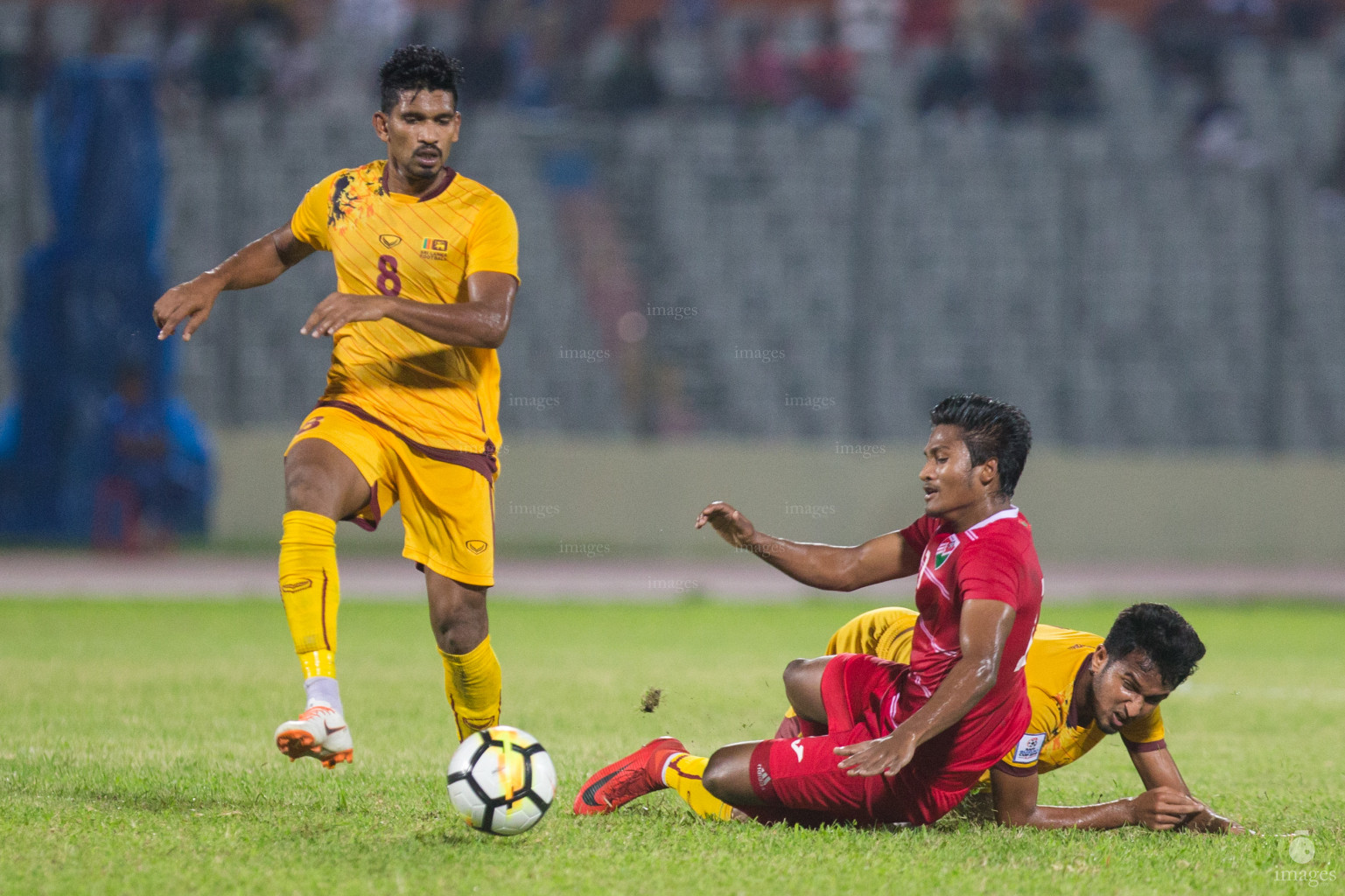 Maldives vs Sri Lanka in SAFF Suzuki Cup 2018 in Dhaka, Bangladesh, Friday, September 07, 2018. (Images.mv Photo/ Suadh Abdul Sattar)