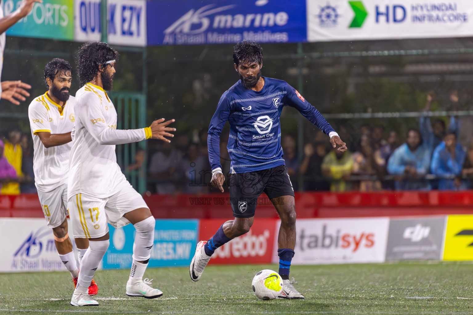 K Gaafaru vs Dhandimgu in Round of 16 on Day 40 of Golden Futsal Challenge 2024 which was held on Tuesday, 27th February 2024, in Hulhumale', Maldives Photos: Ismail Thoriq / images.mv