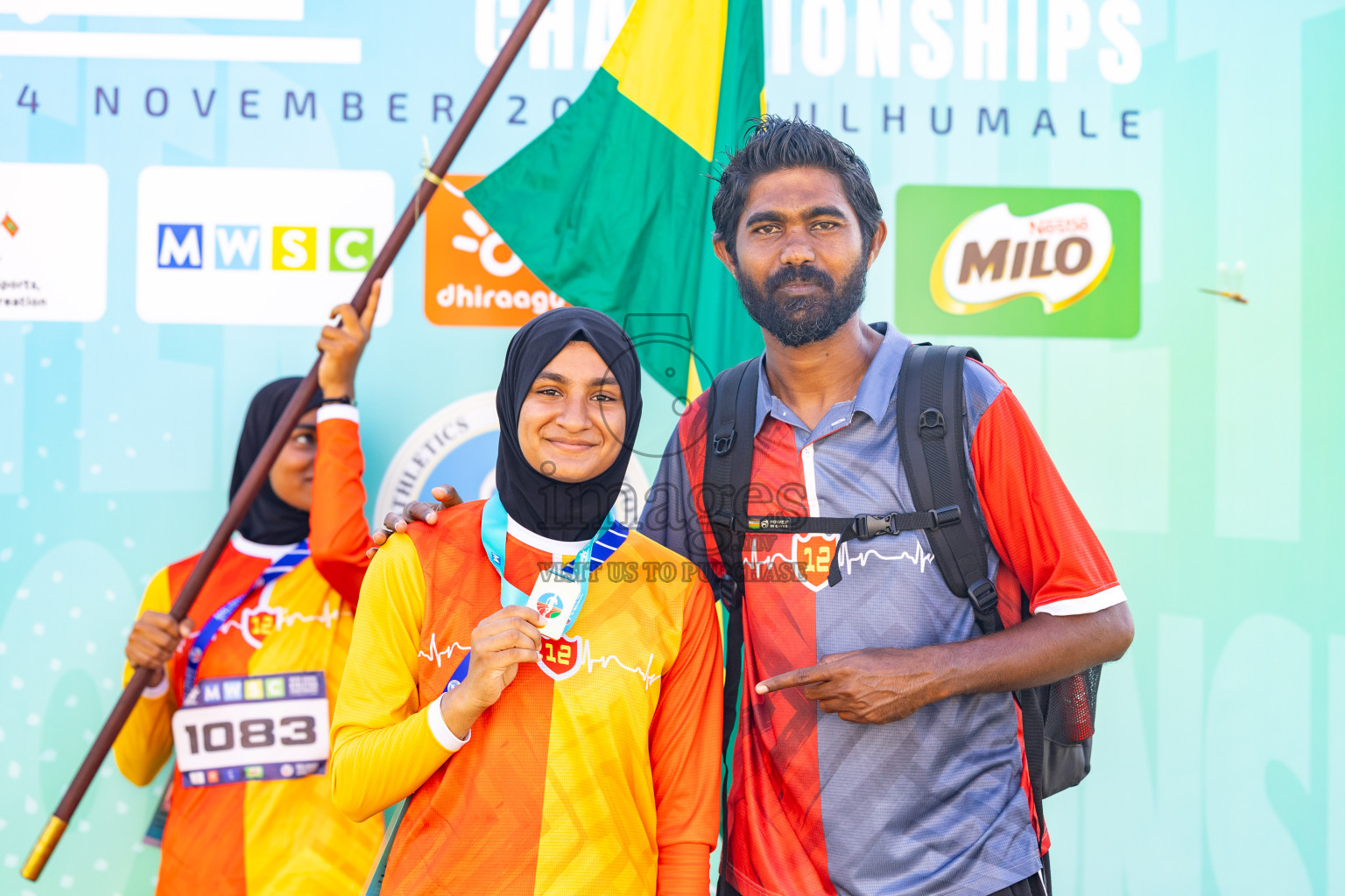 Day 6 of MWSC Interschool Athletics Championships 2024 held in Hulhumale Running Track, Hulhumale, Maldives on Thursday, 14th November 2024. Photos by: Ismail Thoriq / Images.mv