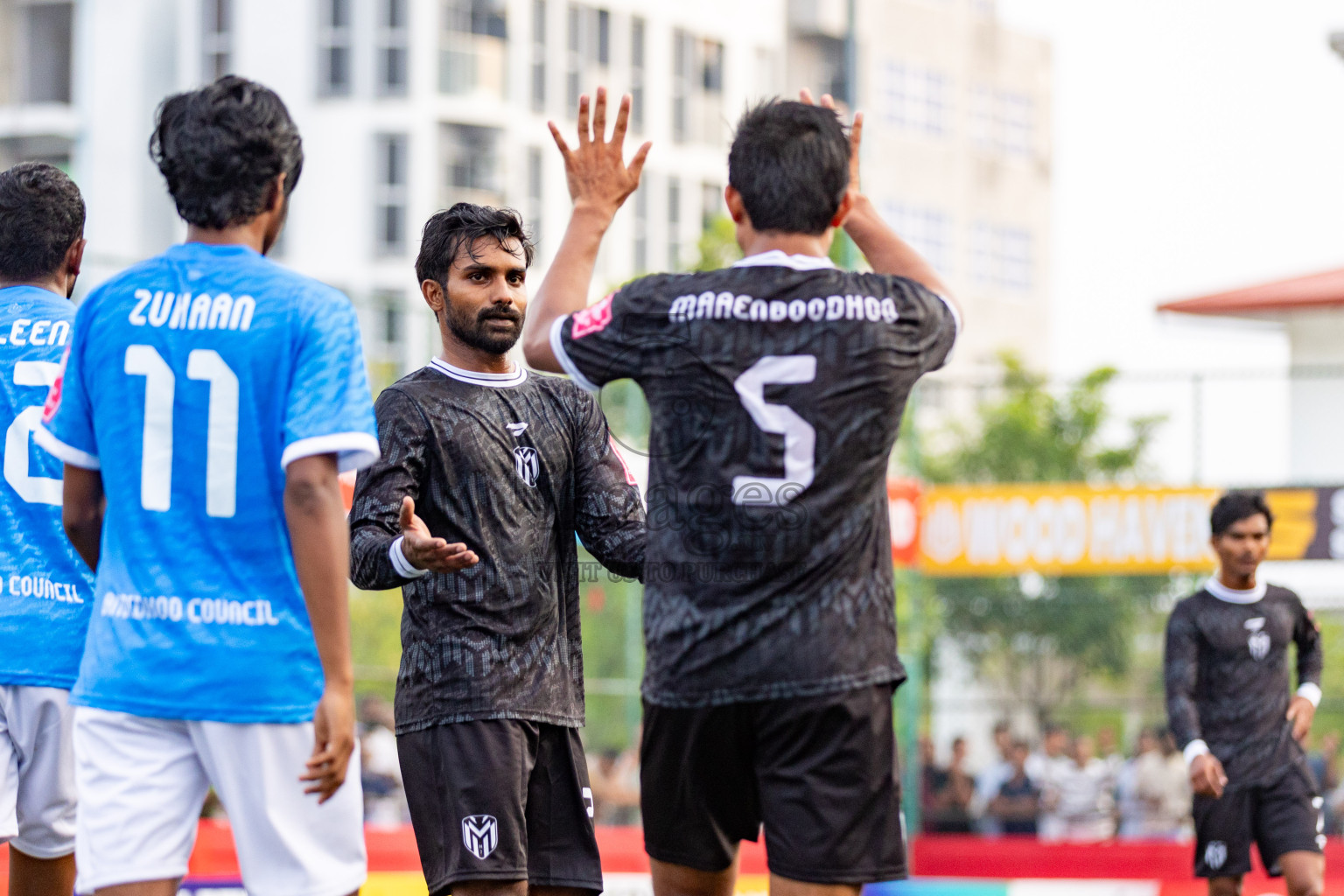 Dh Bandidhoo vs Dh. Maaenboodhoo in Day 13 of Golden Futsal Challenge 2025 was held on Friday, 17th January 2025, in Hulhumale', Maldives Photos: Hassan Simah / images.mv