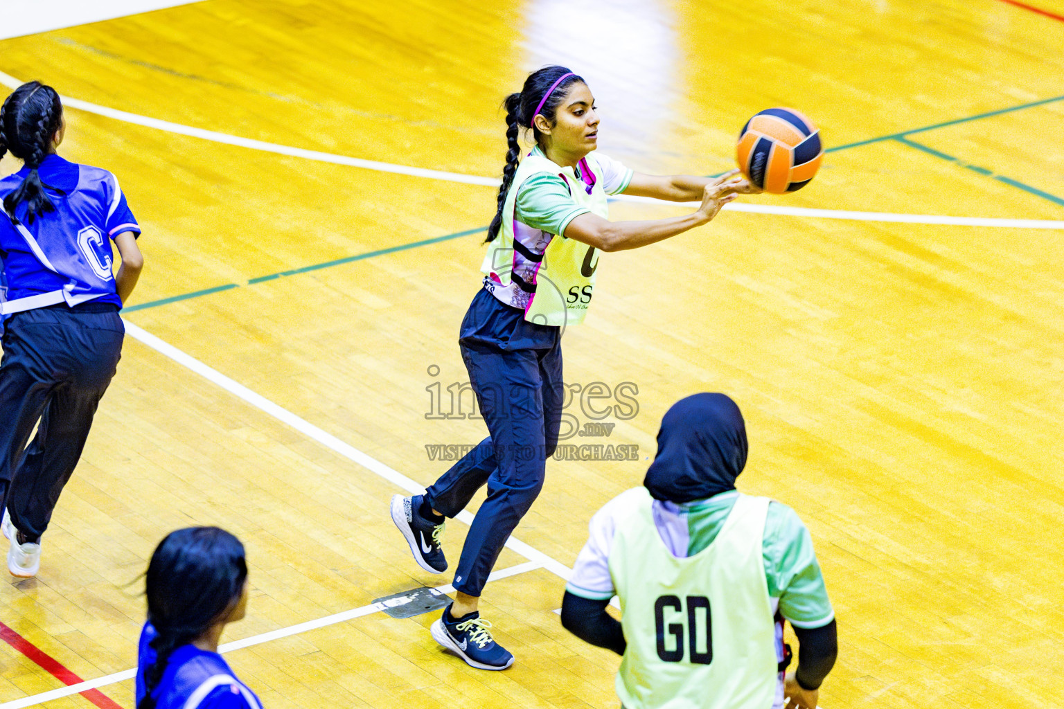 Kulhudhuffushi Youth & Recreation Club vs Sports Club Shining Star in Day 3 of 21st National Netball Tournament was held in Social Canter at Male', Maldives on Saturday, 18th May 2024. Photos: Nausham Waheed / images.mv