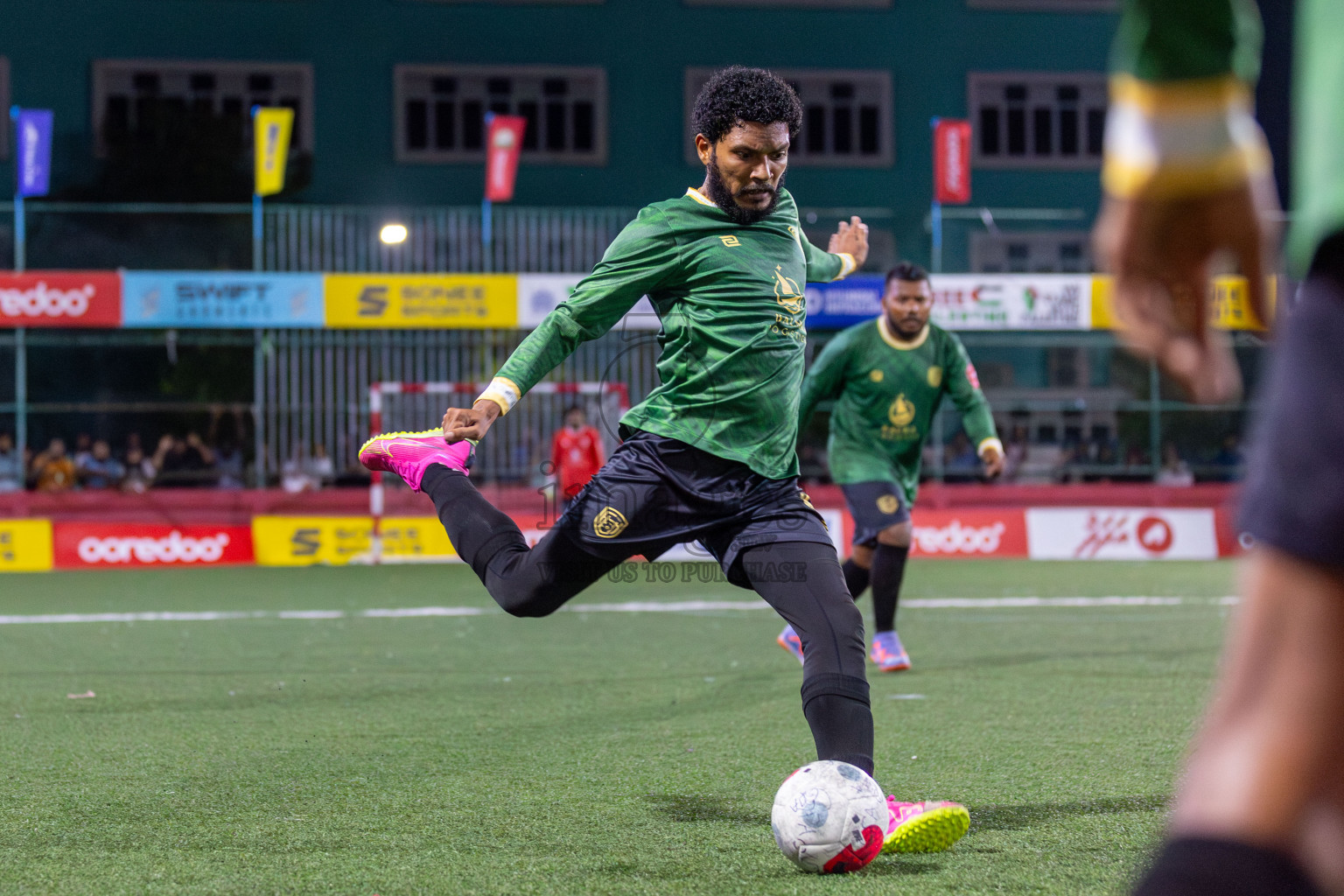 Sh Feevah vs Sh Feydhoo in Day 5 of Golden Futsal Challenge 2024 was held on Friday, 19th January 2024, in Hulhumale', Maldives Photos: Mohamed Mahfooz Moosa / images.mv