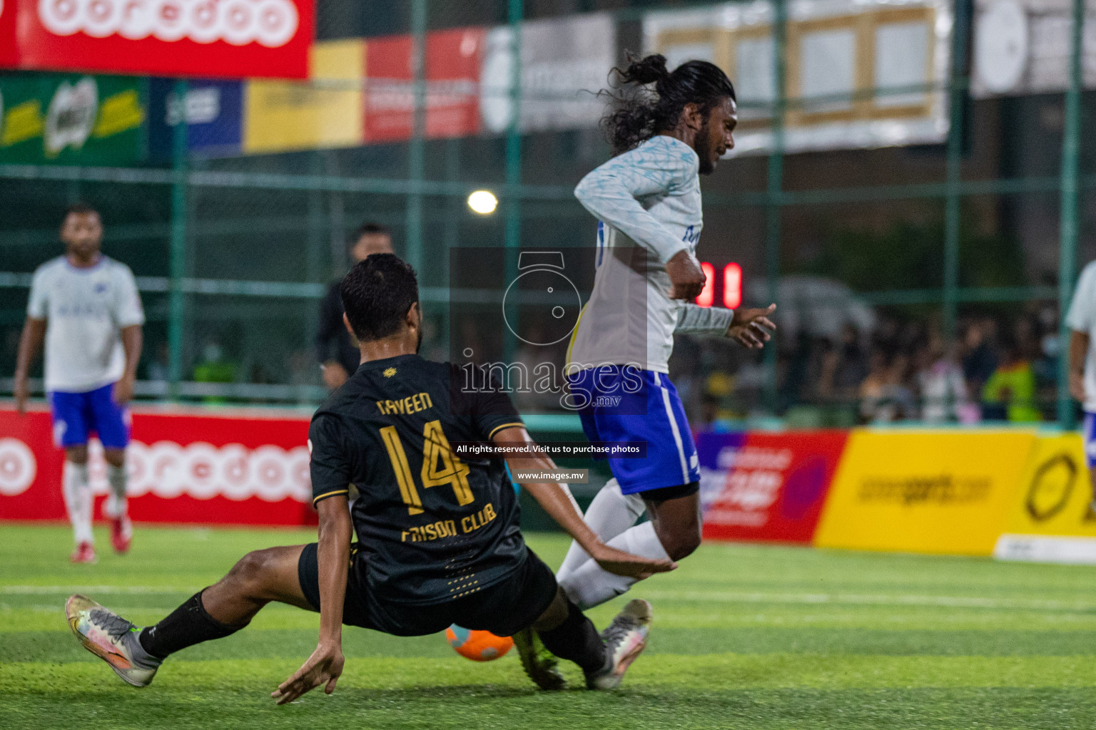 Prison Club vs MACL in the Quarter Finals of Club Maldives 2021 held at Hulhumale;, on 12th December 2021 Photos: Ismail Thoriq / images.mv