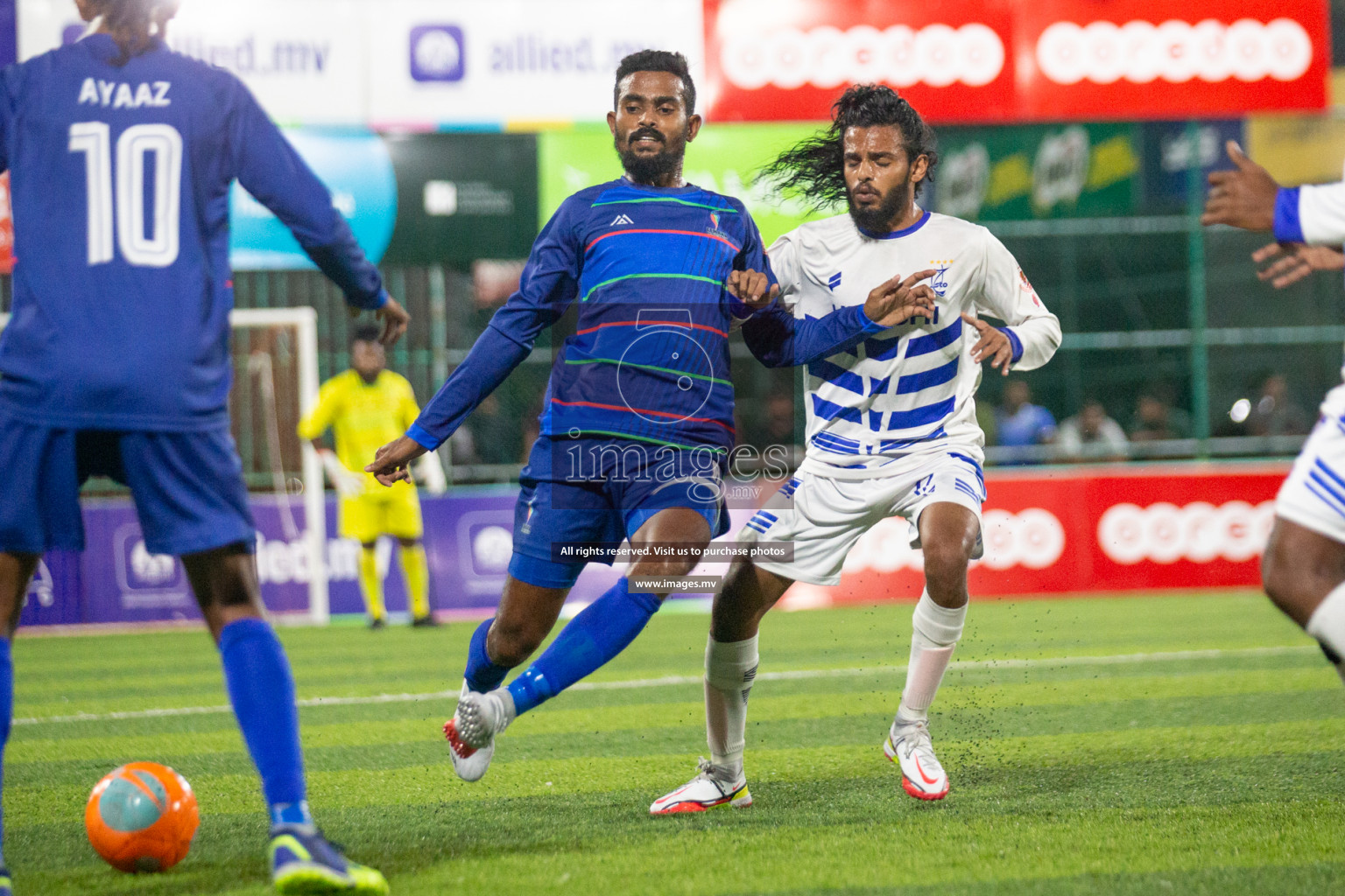 STO RC Vs Team Fenaka in the Quarter Finals of Club Maldives 2021 held in Hulhumale, Maldives on 13 December 2021. Photos: Nasam Thaufeeq