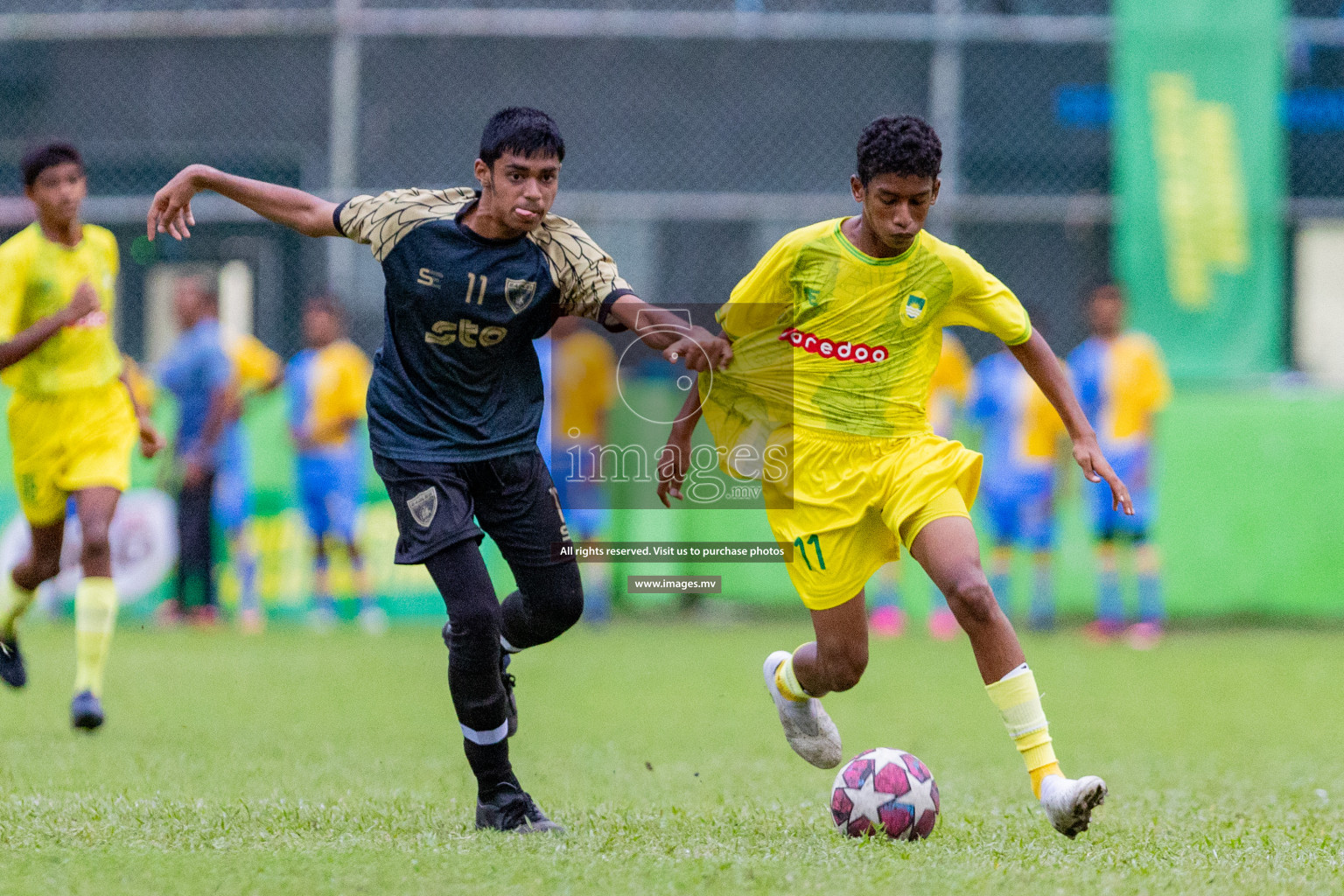 Day 1 of MILO Academy Championship 2023 (u14) was held in Henveyru Stadium Male', Maldives on 3rd November 2023. Photos: Nausham Waheed / images.mv