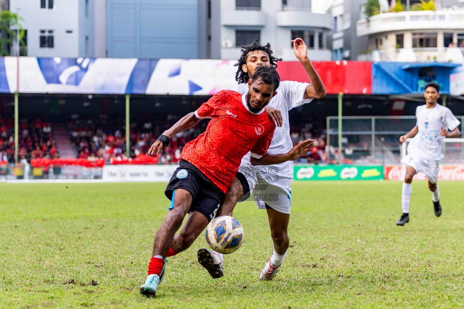 Eydhafushi vs Male' in Semi Finals of Gold Cup 2024 held at National Football Stadium on Saturday, 21st December 2024. Photos: Nausham Waheed / Images.mv