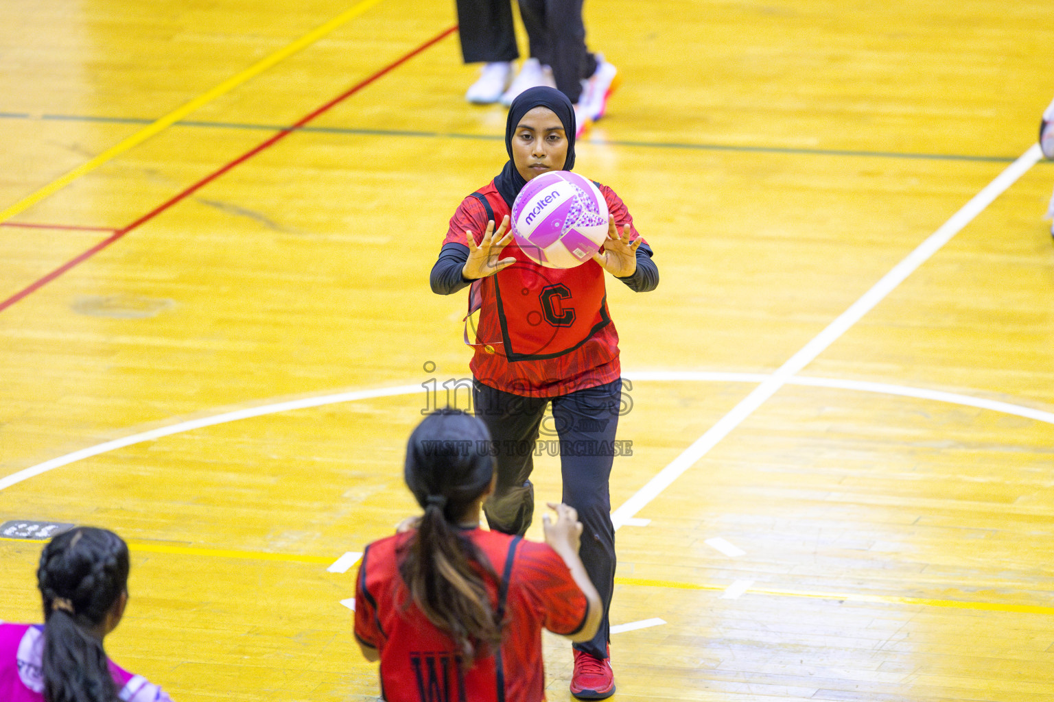 Club Matrix vs N Sports Academy in Day 6 of 24th Milo Netball Association Championship held in Social Center at Male', Maldives on Saturday, 6th September 2025. Photos: Yasna Ahmed / images.mv