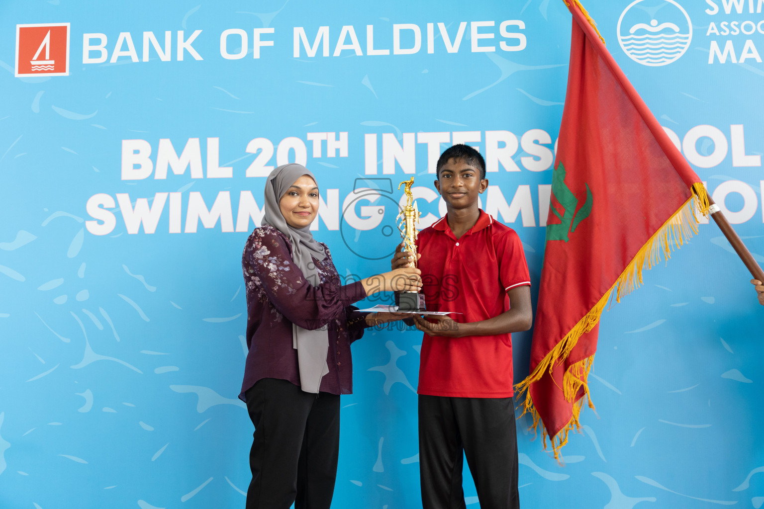 Closing ceremony of BML 20th Inter-School Swimming Competition was held in Hulhumale' Swimming Complex on Saturday, 19th October 2024. 
Photos: Ismail Thoriq