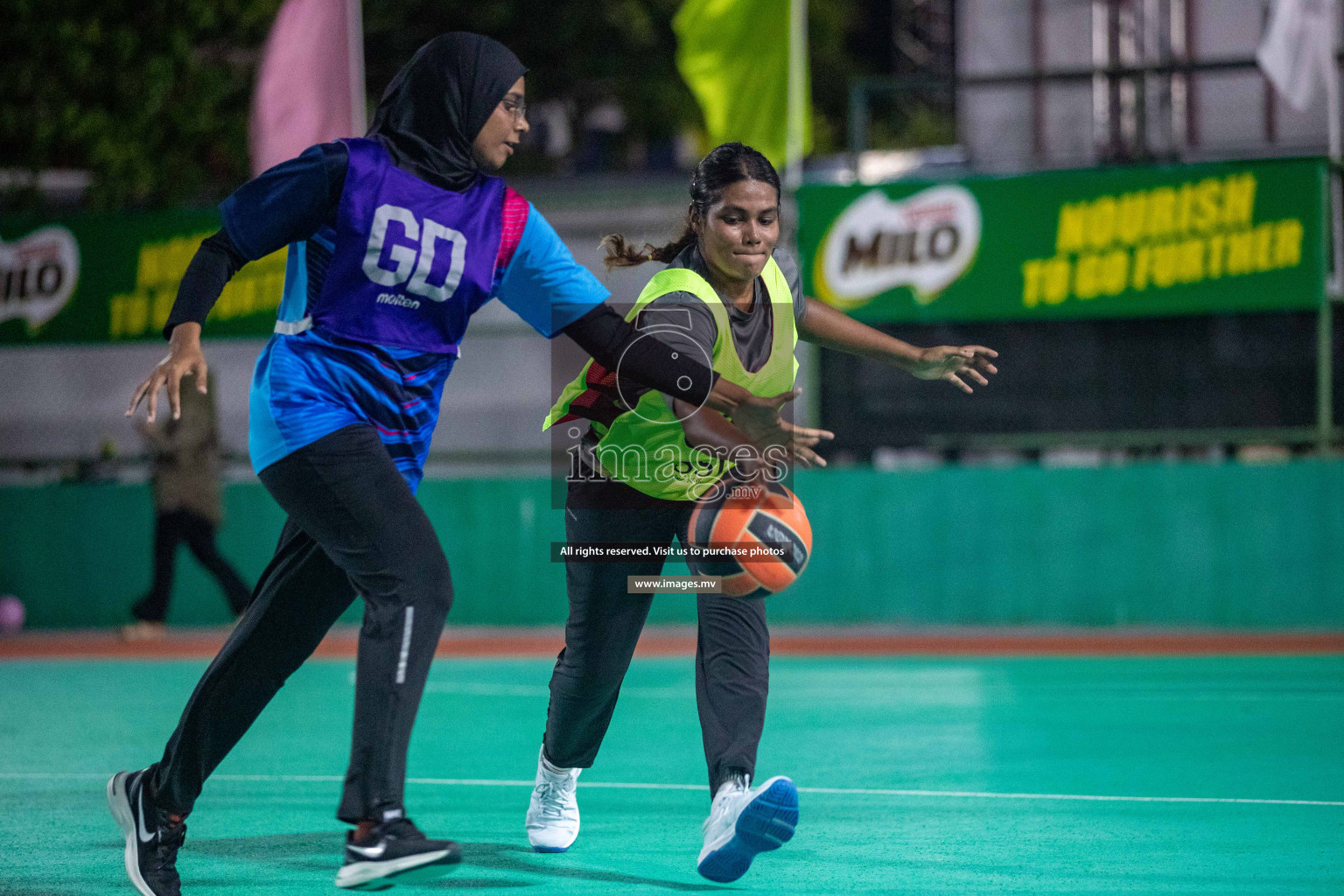 Day 6 of 20th Milo National Netball Tournament 2023, held in Synthetic Netball Court, Male', Maldives on 4th June 2023 Photos: Nausham Waheed/ Images.mv