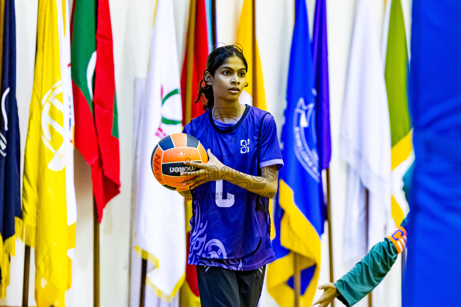 Day 3 of 25th Inter-School Netball Tournament was held in Social Center at Male', Maldives on Sunday, 11th August 2024. Photos: Nausham Waheed / images.mv