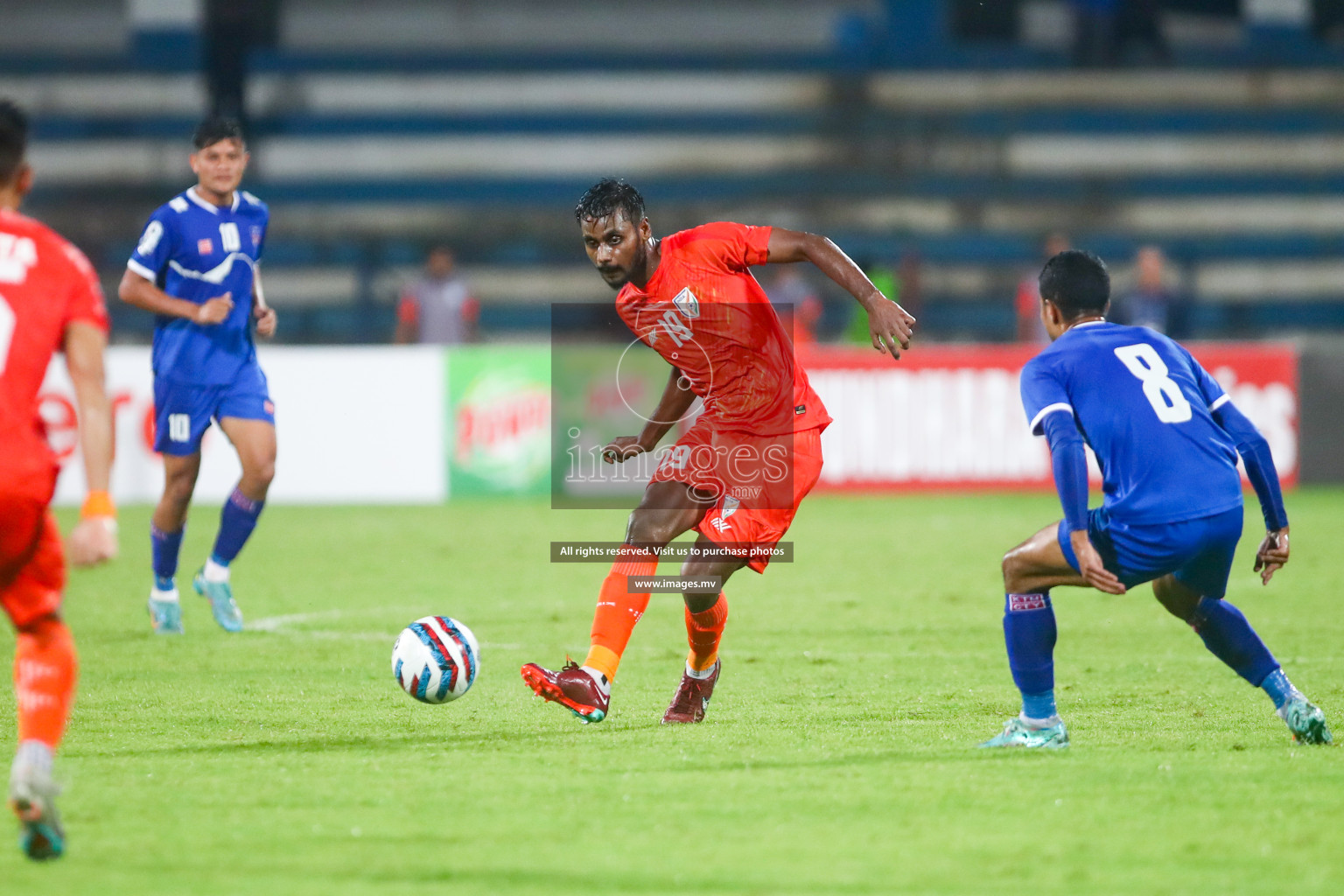 Nepal vs India in SAFF Championship 2023 held in Sree Kanteerava Stadium, Bengaluru, India, on Saturday, 24th June 2023. Photos: Hassan Simah / images.mv