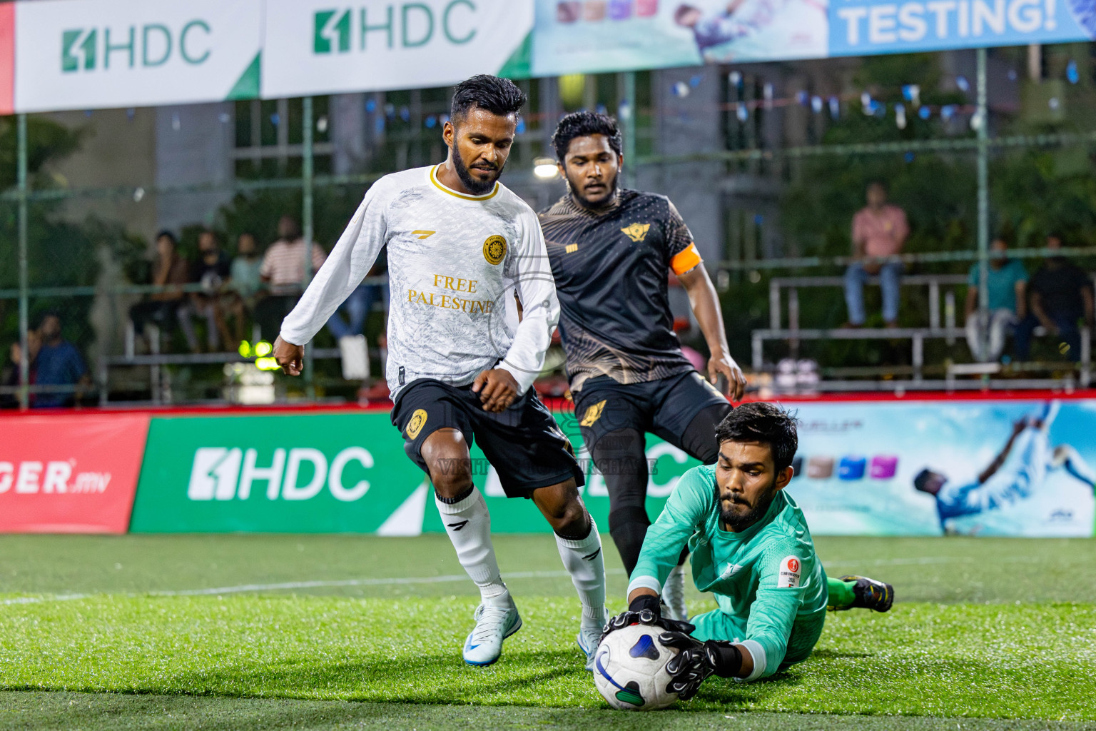 Prison Club vs Club AVSEC in Club Maldives Cup 2024 held in Rehendi Futsal Ground, Hulhumale', Maldives on Wednesday, 2nd October 2024. Photos: Nausham Waheed / images.mv