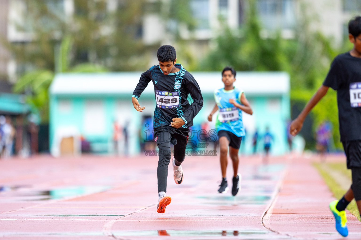 Day 1 of MWSC Interschool Athletics Championships 2024 held in Hulhumale Running Track, Hulhumale, Maldives on Saturday, 9th November 2024. 
Photos by: Ismail Thoriq / images.mv