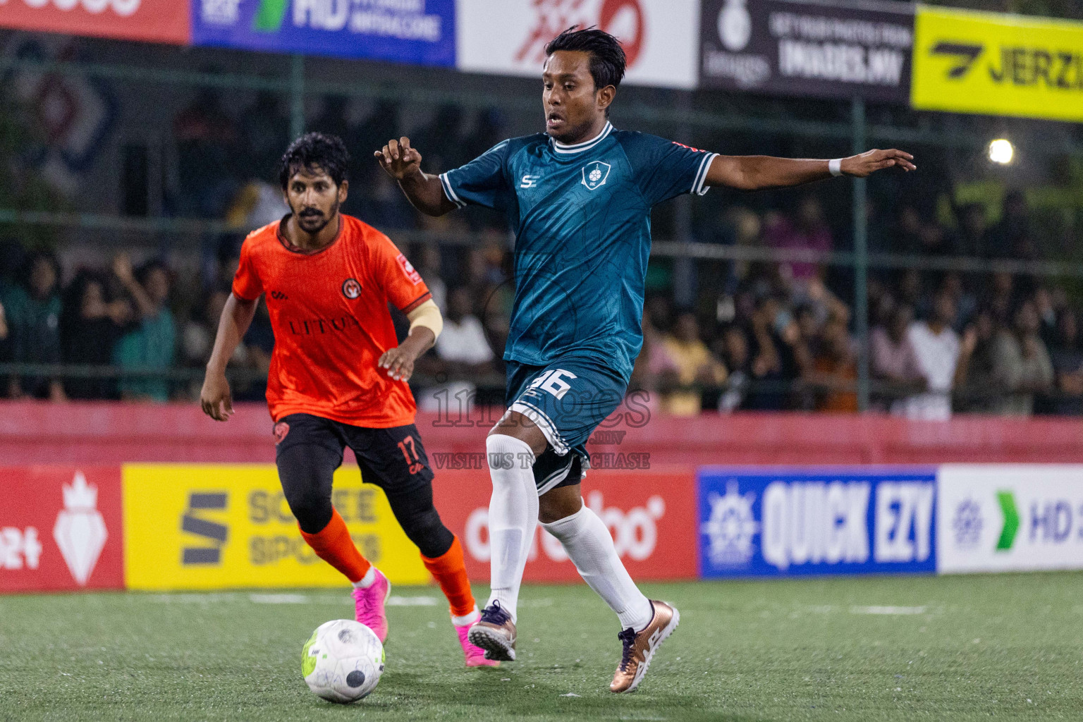 R Dhuvaafaru vs R Meedhoo in Day 8 of Golden Futsal Challenge 2024 was held on Monday, 22nd January 2024, in Hulhumale', Maldives Photos: Nausham Waheed / images.mv