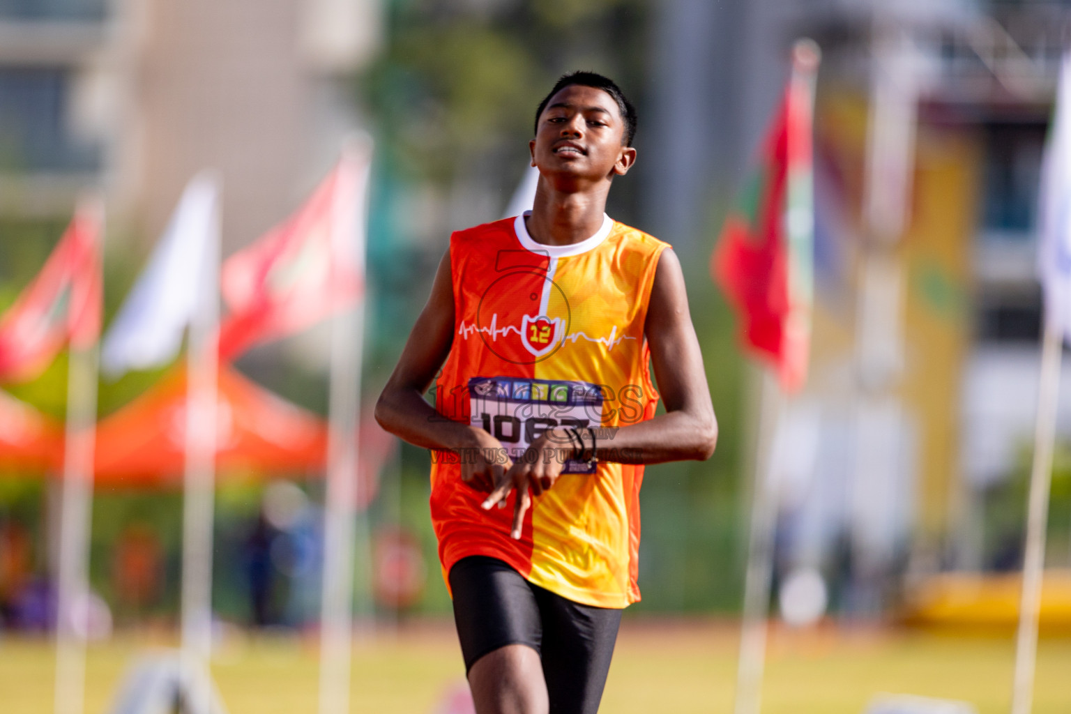 Day 3 of MWSC Interschool Athletics Championships 2024 held in Hulhumale Running Track, Hulhumale, Maldives on Monday, 11th November 2024. 
Photos by: Hassan Simah / Images.mv