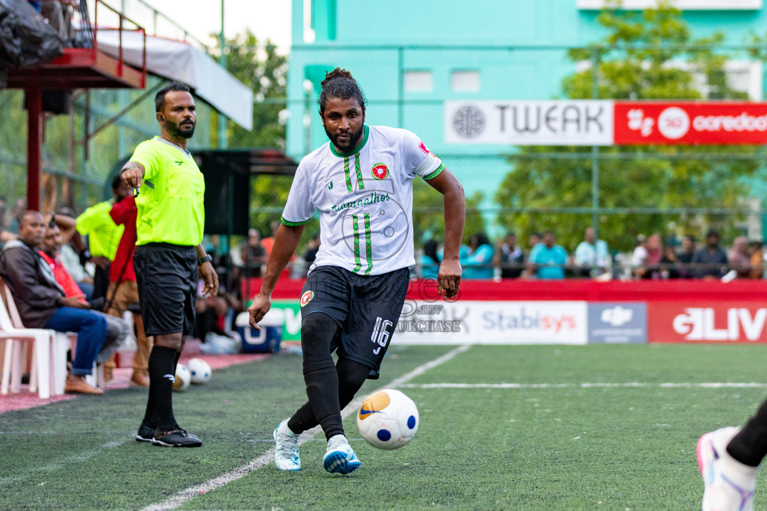 AA. Maalhos VS AA. Bodufolhudhoo in Day 7 of Golden Futsal Challenge 2025 was held on Saturday, 11th January 2025, in Hulhumale', Maldives 
Photos: Hassan Simah / images.mv