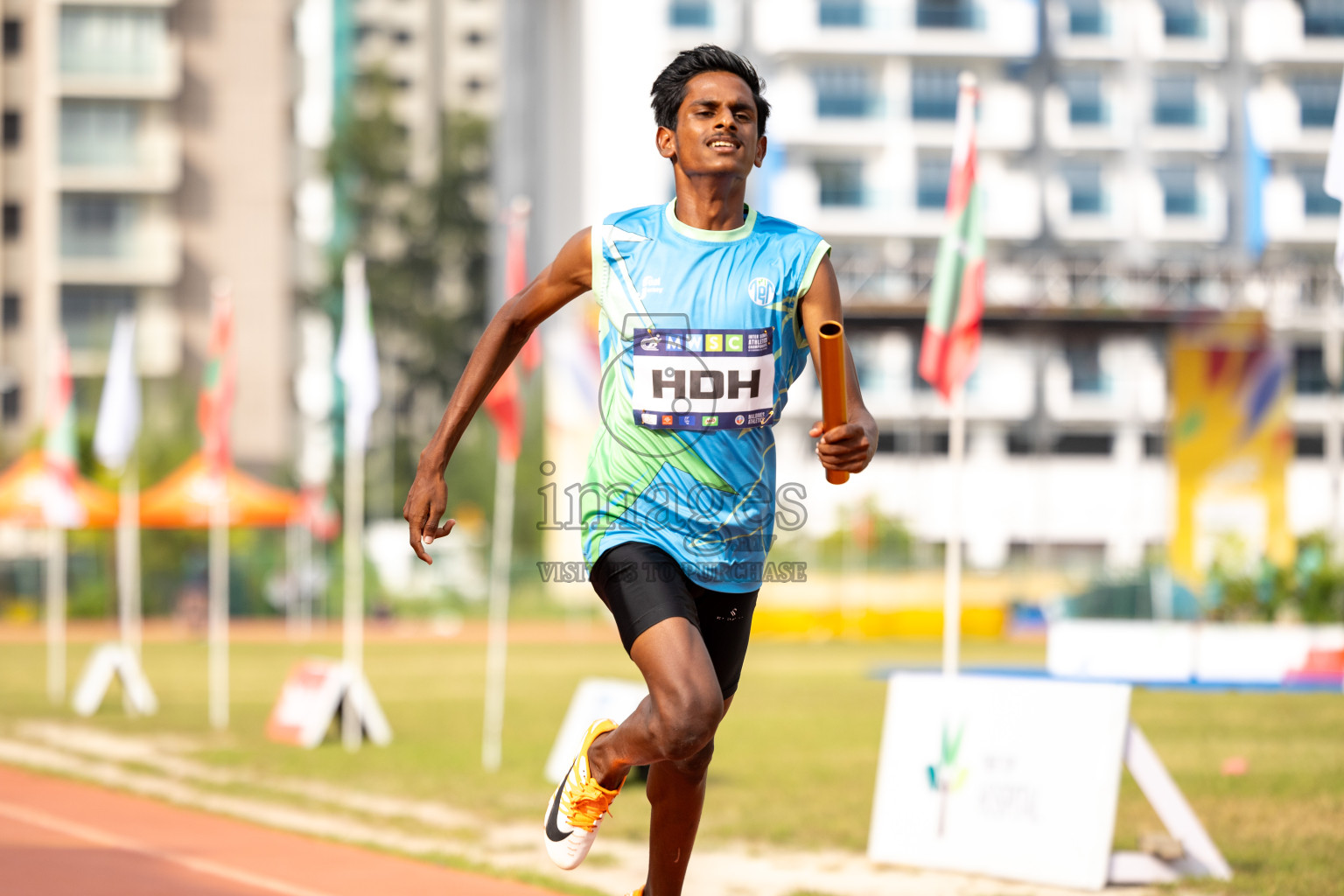 Day 6 of MWSC Interschool Athletics Championships 2024 held in Hulhumale Running Track, Hulhumale, Maldives on Thursday, 14th November 2024. Photos by: Ismail Thoriq / Images.mv