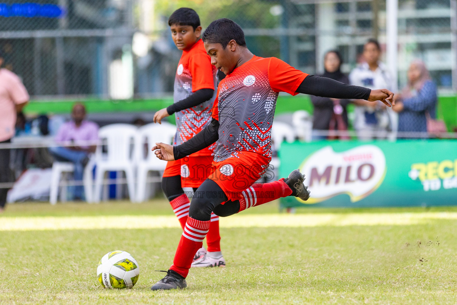 Day 2 of MILO Academy Championship 2025 (U-12) was held at Henveiru Stadium in Male', Maldives on Friday, 2nd May 2025. Photos: Mohamed Mahfooz Moosa / images.mv