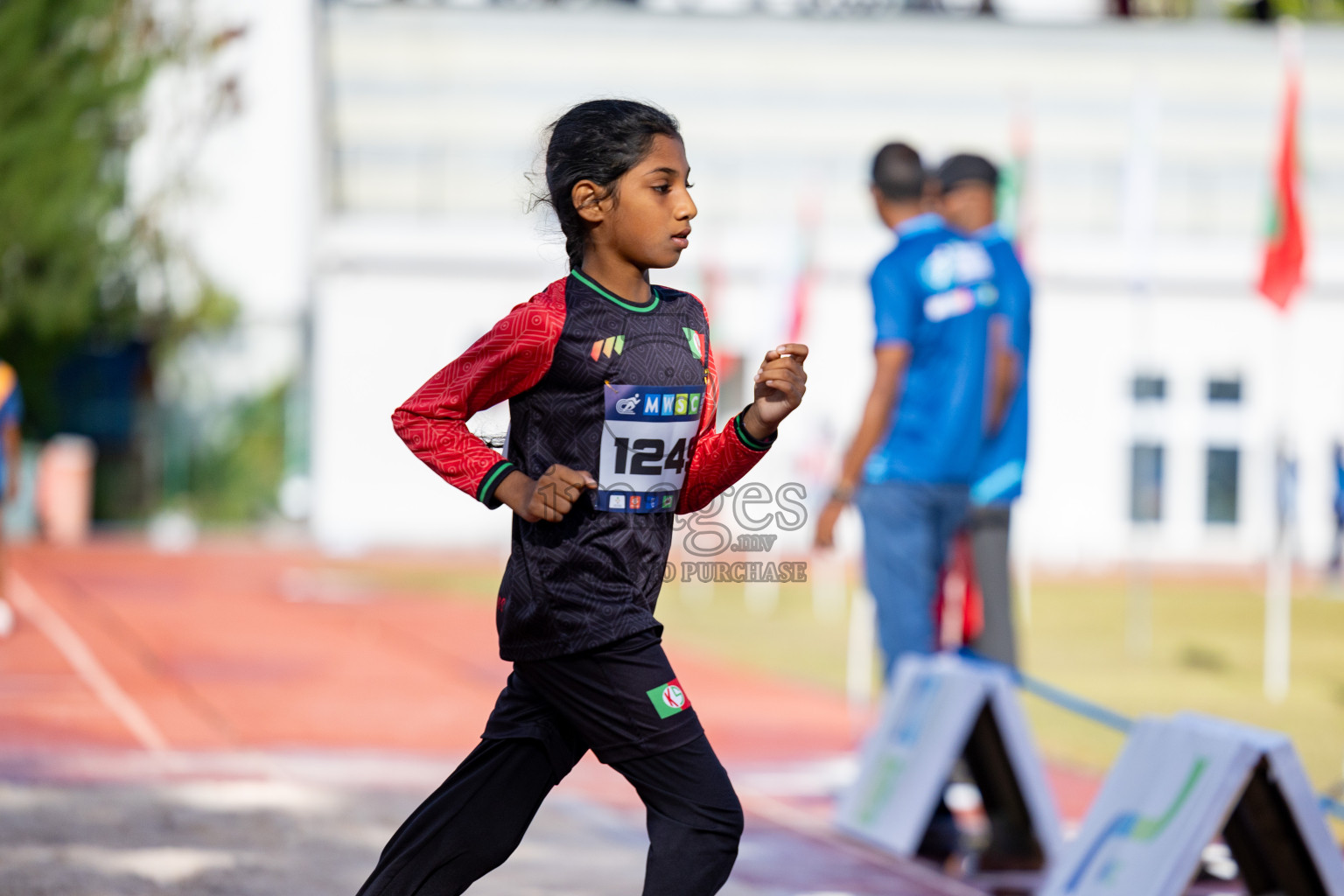 Day 1 of MWSC Interschool Athletics Championships 2024 held in Hulhumale Running Track, Hulhumale, Maldives on Saturday, 9th November 2024. 
Photos by: Ismail Thoriq, Hassan Simah / Images.mv