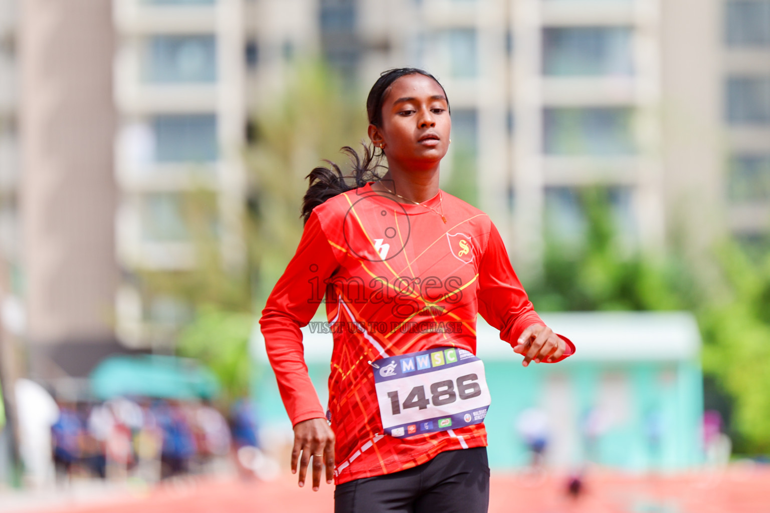 Day 1 of MWSC Interschool Athletics Championships 2024 held in Hulhumale Running Track, Hulhumale, Maldives on Saturday, 9th November 2024. 
Photos by: Ismail Thoriq, Hassan Simah / Images.mv