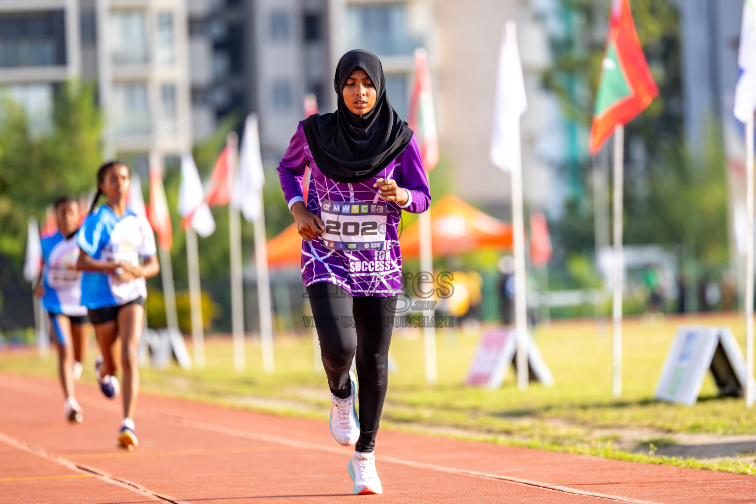 Day 4 of MWSC Interschool Athletics Championships 2024 held in Hulhumale Running Track, Hulhumale, Maldives on Tuesday, 12th November 2024. Photos by: Raaif Yoosuf / Images.mv