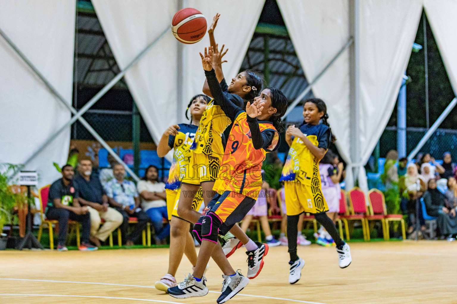 Day 3 of Milo 5 x 5 Junior Challenge 2025 - Basketball tournament held in Basketball Training Center, Male', Maldives on Saturday, 11th October 2025. Photos by: Nausham Waheed, Areef Adam / Images.mv