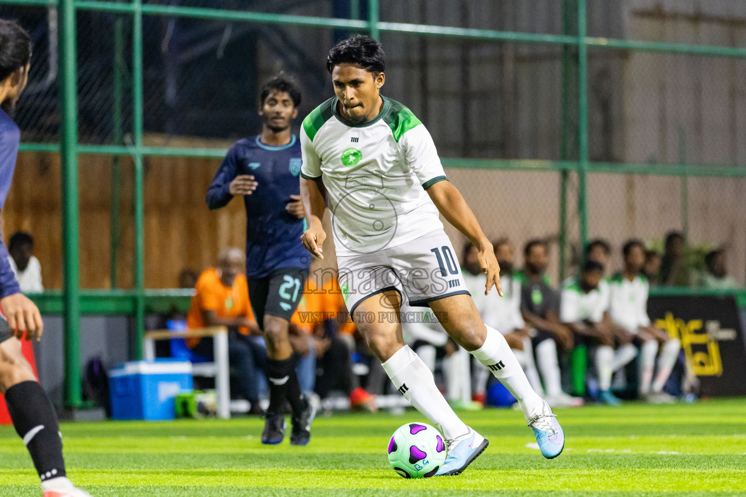 Nova SC vs Giraavarianz in Day 1 of BG Futsal Challenge 2024 was held on Thursday, 12th March 2024, in Male', Maldives Photos: Nausham Waheed / images.mv