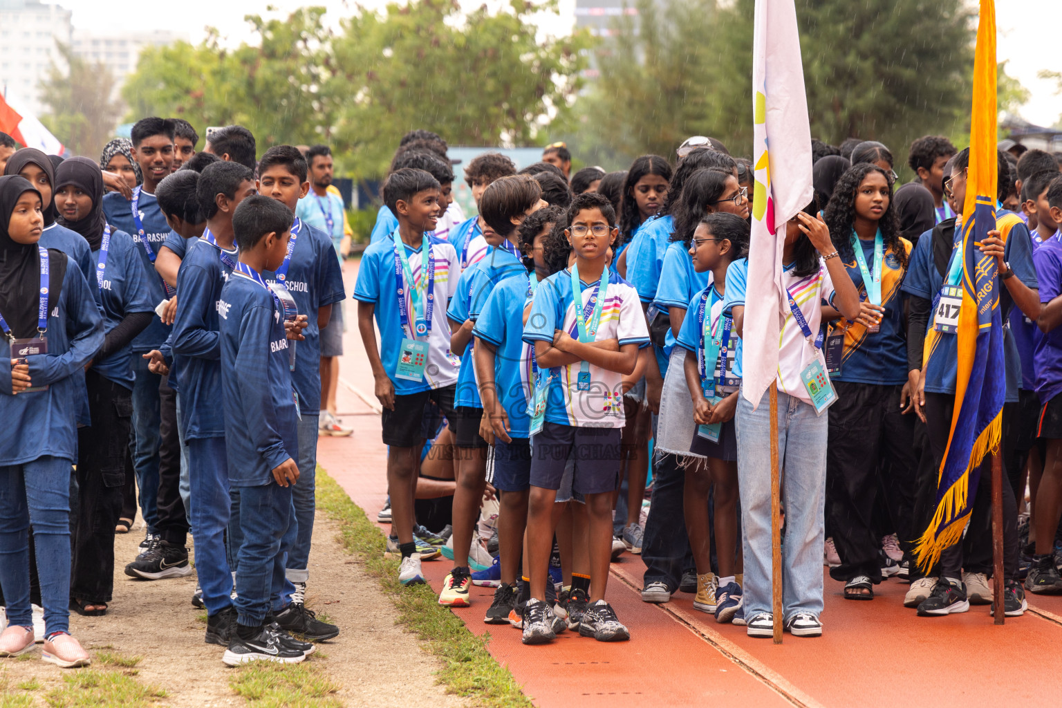 Day 6 of MWSC Interschool Athletics Championships 2024 held in Hulhumale Running Track, Hulhumale, Maldives on Thursday, 14th November 2024. Photos by: Ismail Thoriq / Images.mv