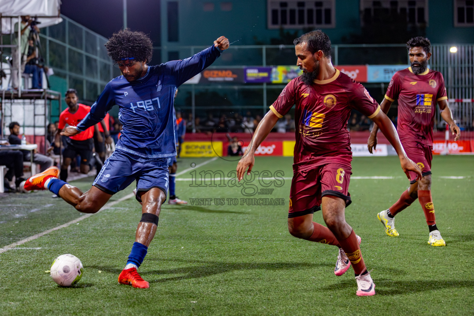 V. Keyodhoo VS AA. Mathiveri on Day 36 of Golden Futsal Challenge 2024 was held on Wednesday, 21st February 2024, in Hulhumale', Maldives 
Photos: Hassan Simah/ images.mv