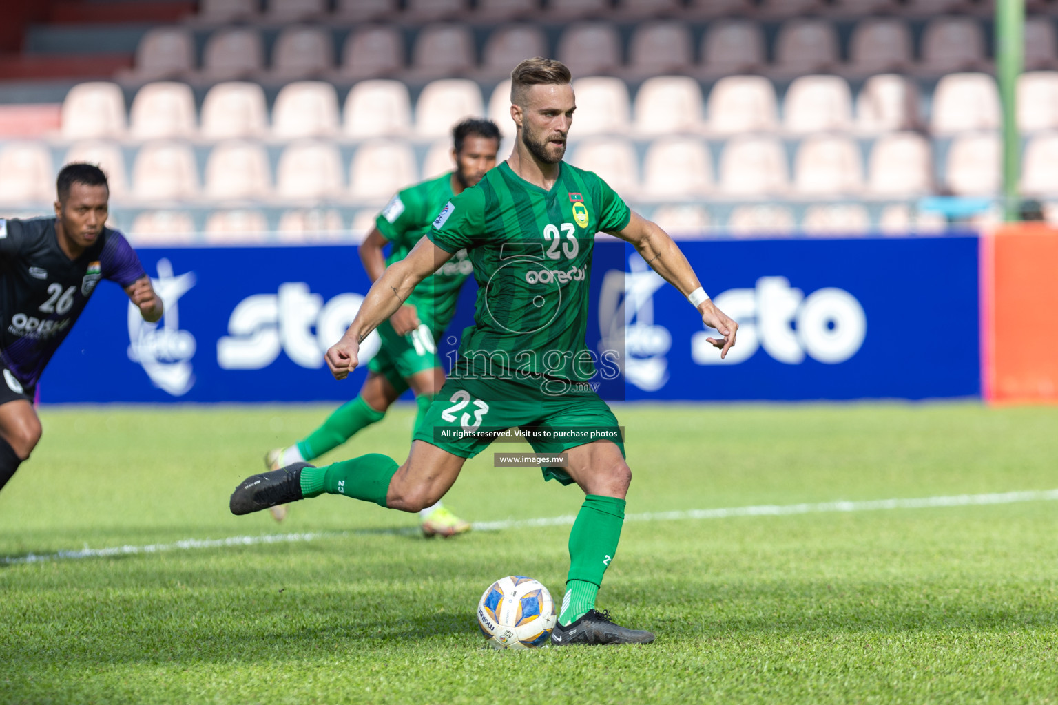 Maziya Sports & Recreation Club vs Odisha FC in the group stage of AFC Cup 2023 held in the National Stadium, Male, Maldives, on Tuesday 7th November 2023. Photos: Mohamed Mahfooz Moosa