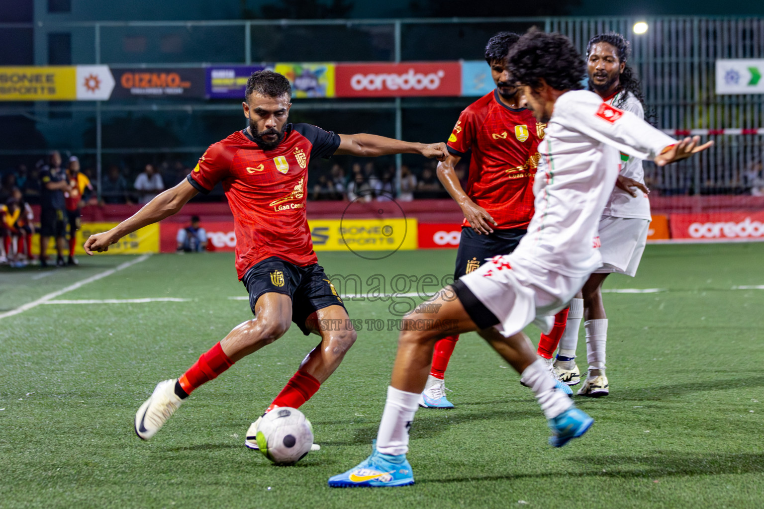 L. Isdhoo VS L. Gan on Day 33 of Golden Futsal Challenge 2024, held on Sunday, 18th February 2024, in Hulhumale', Maldives Photos: Hassan Simah / images.mv