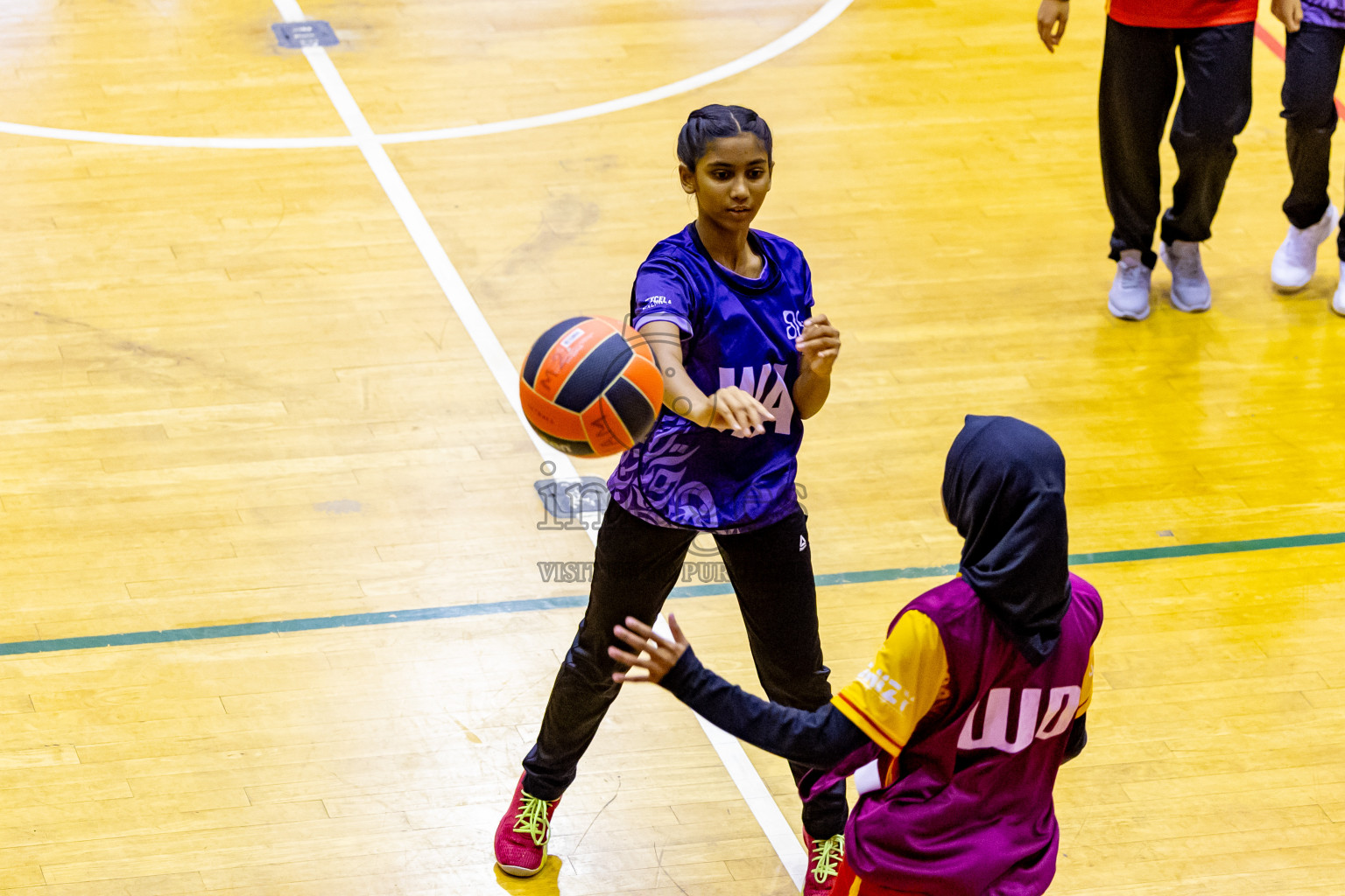 Day 11 of 25th Inter-School Netball Tournament was held in Social Center at Male', Maldives on Wednesday, 21st August 2024. Photos: Nausham Waheed / images.mv