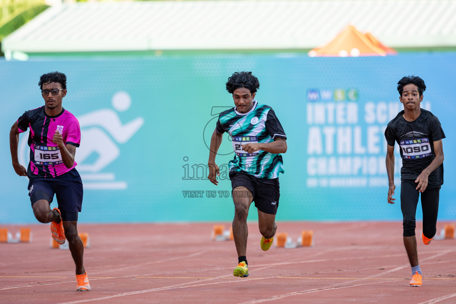 Day 1 of MWSC Interschool Athletics Championships 2024 held in Hulhumale Running Track, Hulhumale, Maldives on Saturday, 9th November 2024. Photos by: Ismail Thoriq / Images.mv