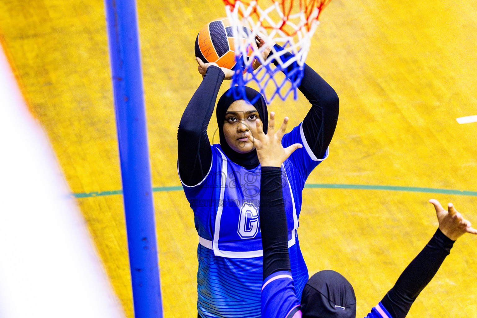 Kulhudhuffushi Youth & Recreation Club vs Sports Club Shining Star in Day 4 of 21st National Netball Tournament was held in Social Canter at Male', Maldives on Sunday, 19th May 2024. Photos: Nausham Waheed / images.mv