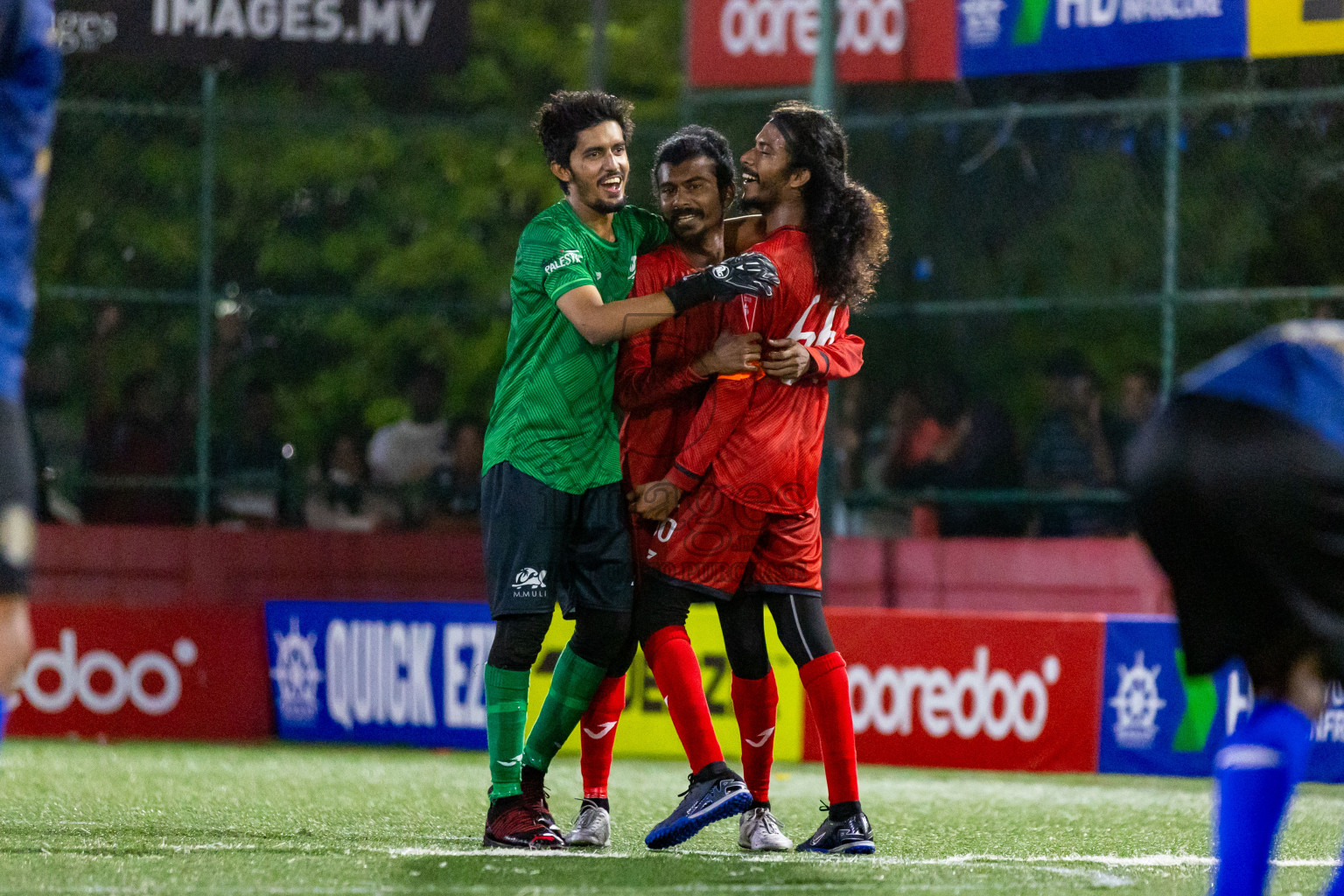 M Dhiggaru VS M Muli in Day 25 of Golden Futsal Challenge 2024 was held on Thursday , 8th February 2024 in Hulhumale', Maldives Photos: Nausham Waheed / images.mv