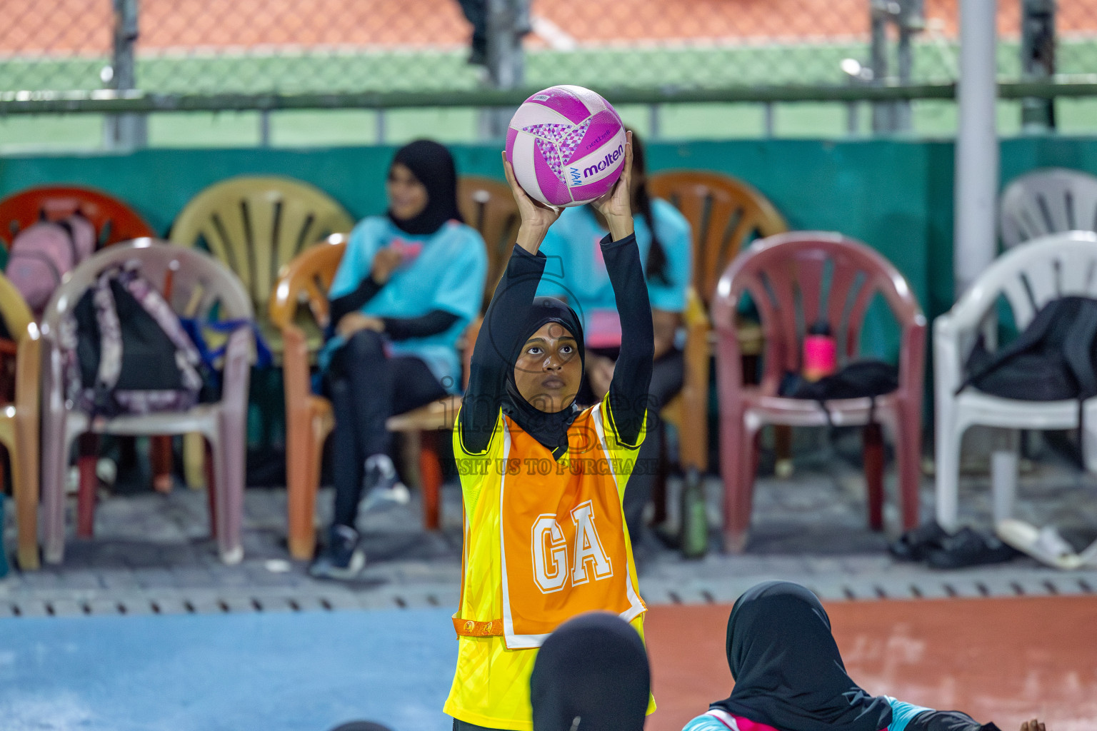 KYRC vs Youth United Sports Club in Division 1 of of National Netball Tournament 2025 held in Ekuveni Netball Court at Male', Maldives on Thursday, 22nd May 2025. Photos: Mohamed Mahfooz Moosa / images.mv