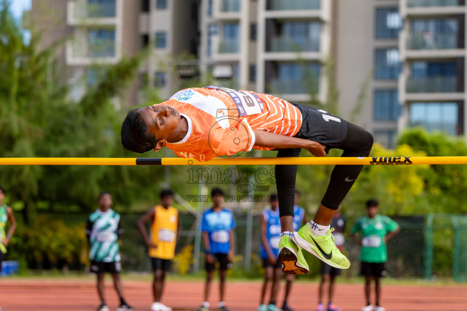 Day 2 of MWSC Interschool Athletics Championships 2024 held in Hulhumale Running Track, Hulhumale, Maldives on Sunday, 10th November 2024. 
Photos by:  Hassan Simah / Images.mv