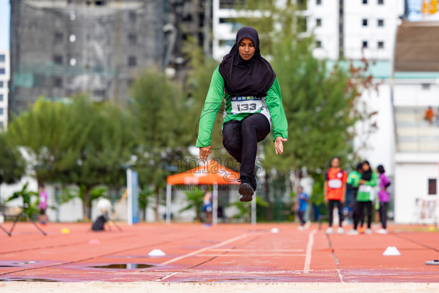 Day 2 of MWSC Interschool Athletics Championships 2024 held in Hulhumale Running Track, Hulhumale, Maldives on Sunday, 10th November 2024. 
Photos by:  Hassan Simah / Images.mv