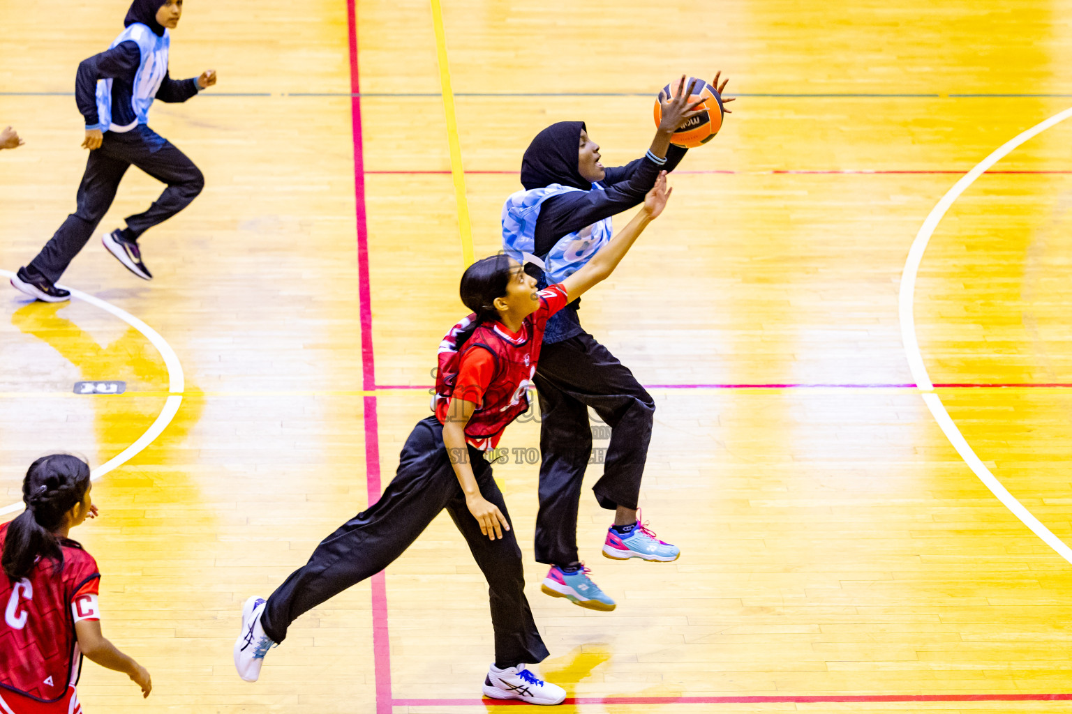 Day 10 of 25th Inter-School Netball Tournament was held in Social Center at Male', Maldives on Tuesday, 20th August 2024. Photos: Nausham Waheed / images.mv