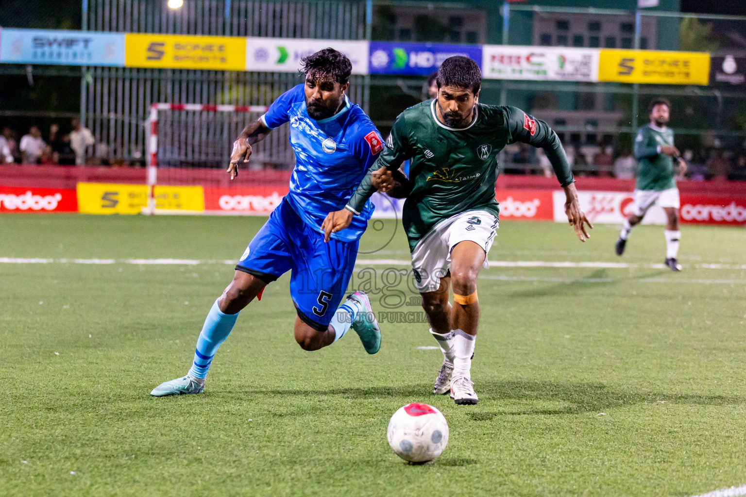 N Miladhoo vs N Maafaru in Day 6 of Golden Futsal Challenge 2024 was held on Saturday, 20th January 2024, in Hulhumale', Maldives Photos: Hassan Simah / images.mv