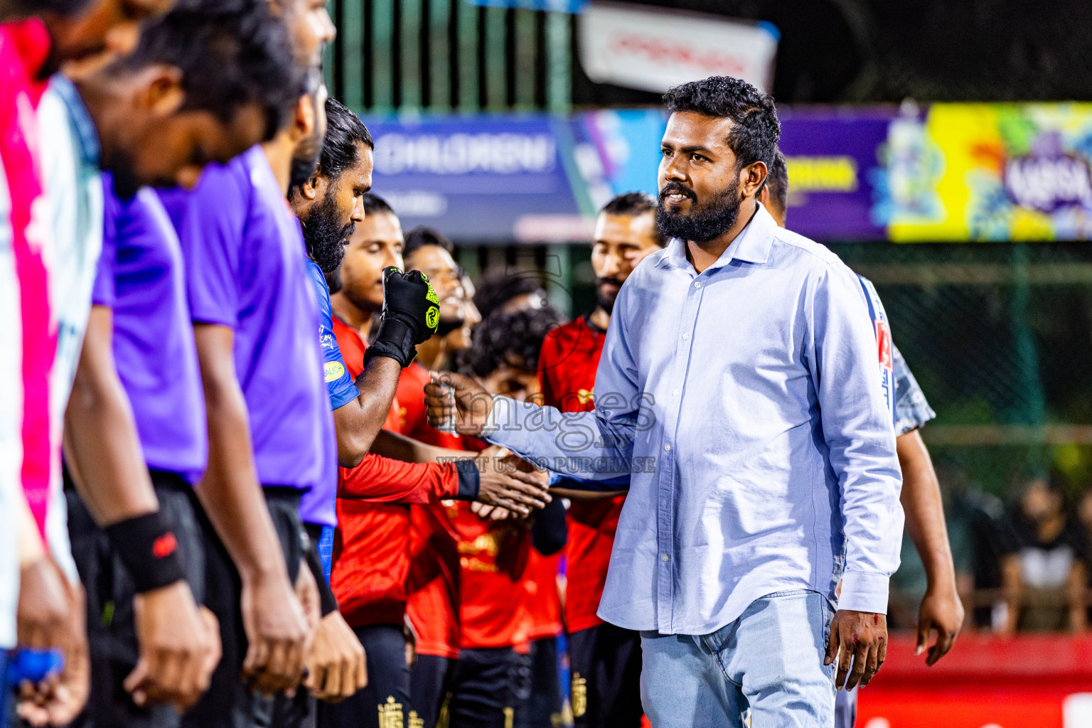 AA Mathiveri vs L Gan in Quarter Finals of Golden Futsal Challenge 2024 which was held on Friday, 1st March 2024, in Hulhumale', Maldives Photos: Nausham Waheed / images.mv