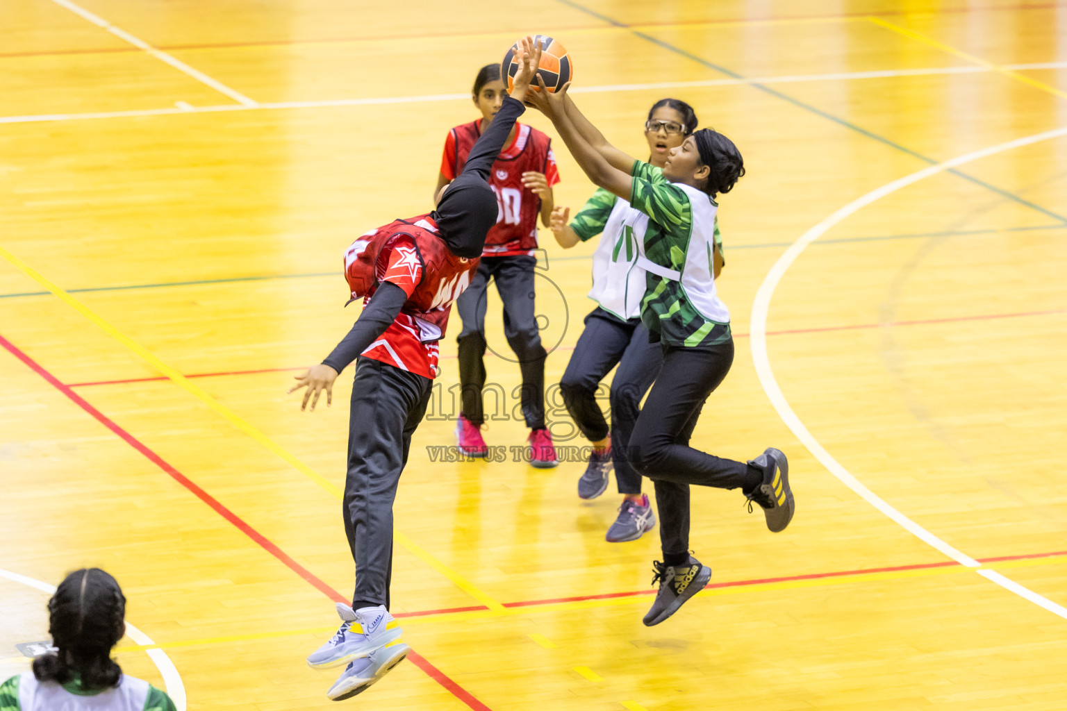 Day 14 of 25th Inter-School Netball Tournament was held in Social Center at Male', Maldives on Sunday, 25th August 2024. Photos: Hasni / images.mv