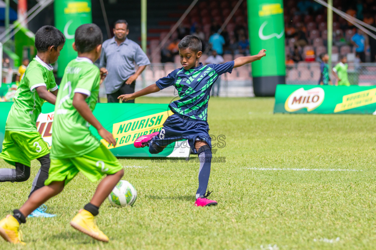 Day 2 of Under 10 MILO Academy Championship 2024 was held at National Stadium in Male', Maldives on Friday, 27th April 2024. Photos: Mohamed Mahfooz Moosa / images.mv